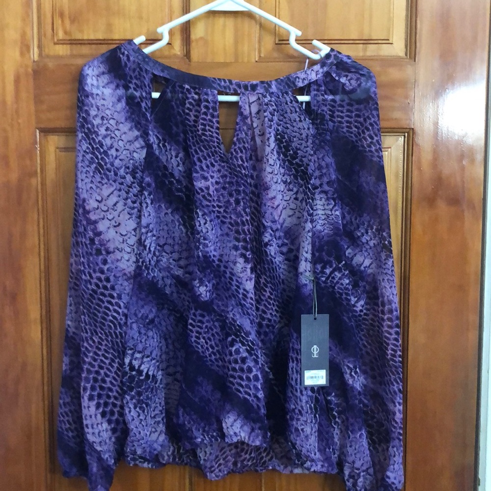 Lavender sheer snake print shirt!!!